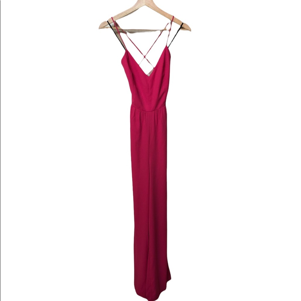 Forever 21 Long Fuchsia Jumpsuit Small